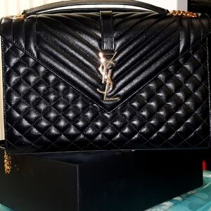 Yves Saint Laurent Black Quilted Shoulder Bag